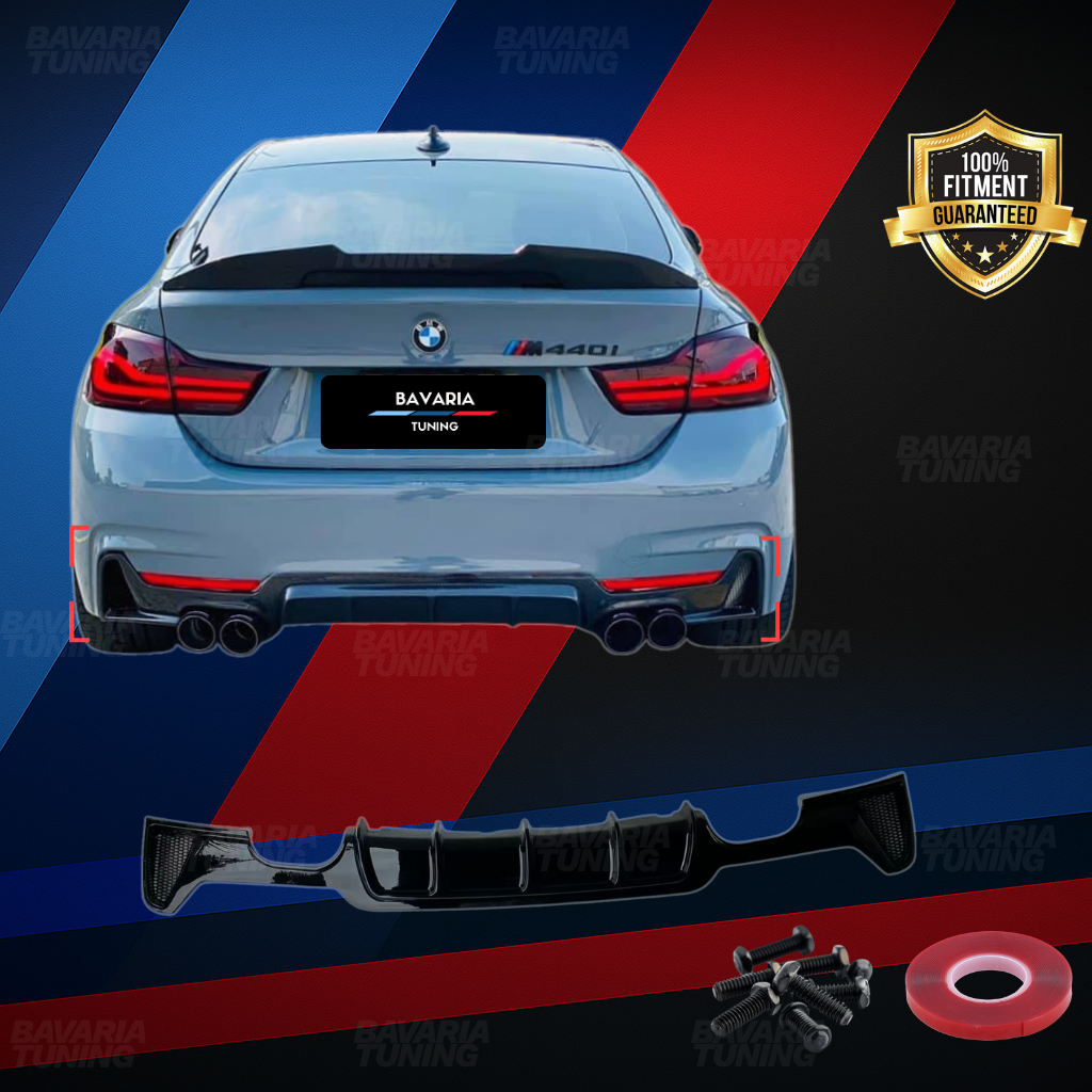 Оребрен дифузьор за BMW F32 F33 F36 M-Tech