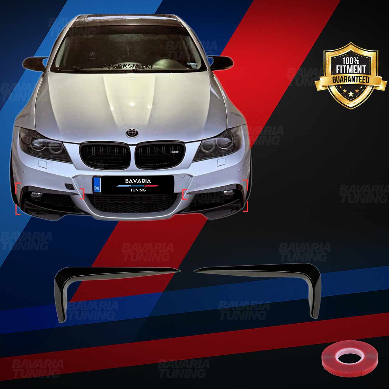 Добавки за предна броня BMW E90 E91 Face M-Tech